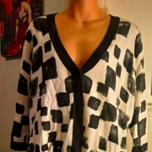Designers Originals cardigan Black/White. XLarge. Pre-owned